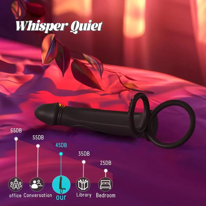 Male Sex Toys Adorime Strap On Anal Dildo with Vibrating Cock Ring Penis Sleeve 10 Vibrations