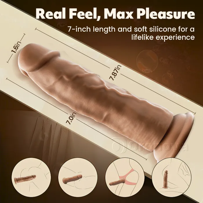 Oronova Anal 7Inch 17cm Silicone Dildo with Suction Cup for Ultimate GSpot and Anal Stimulation Oronova Anal 7Inch 17cm Silicone Dildo with Suction Cup for Ultimate GSpot and Anal Stimulation