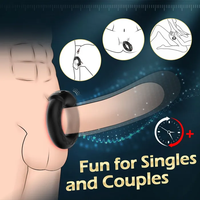 Oronova Male Sex Toys Heating Cock Ring Vibrating Compact