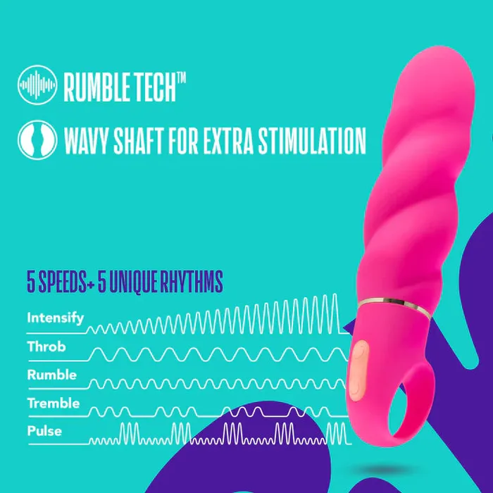 Anal Blush Aria Amazing AF Fuchsia 625Inch Loop Handle Vibrator