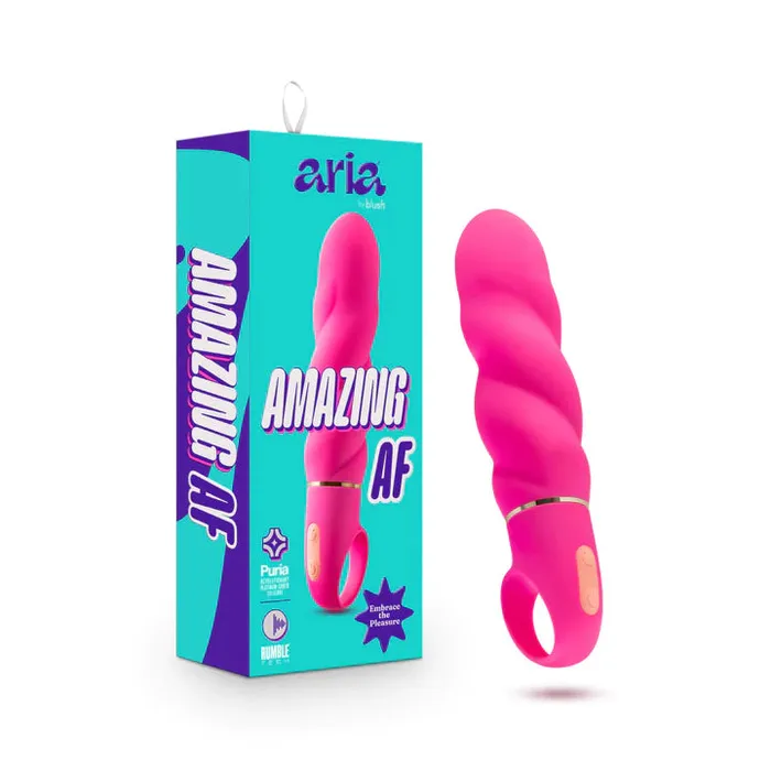 Anal Blush Aria Amazing AF Fuchsia 625Inch Loop Handle Vibrator