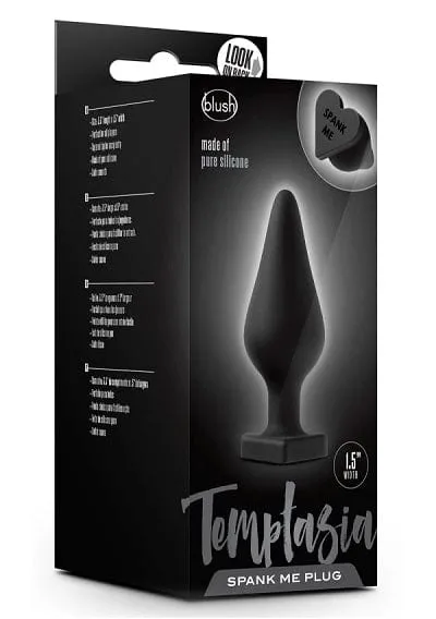 Anal Blush Blush Temptasia Black Spank Me Butt Plug