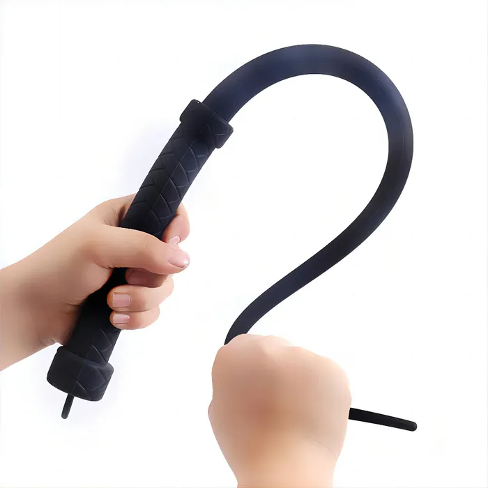 BDSM Silicone Hardcore Whip Black Flogger for Intimate BDSM Adventures Romulus Anal