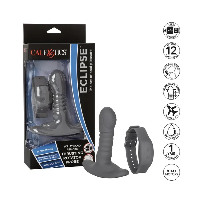 Calexotics Anal Eclipse Wristband Remote Thrusting Rotator Probe Black Calexotics Anal Eclipse Wristband Remote Thrusting Rotator Probe Black