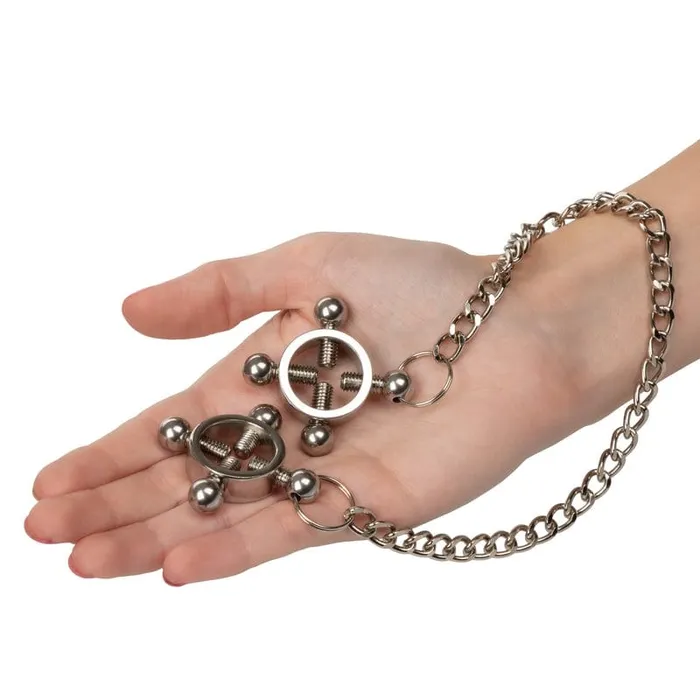 CALEXOTICS Nipple Clitoral Toys Calexotics Nipple Grips 4Point Nipple Press with Chain