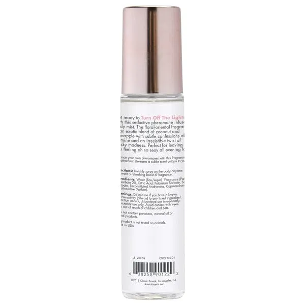 CG Female Sex Toys CG Turn Off The Lights Fragrance Body Mist with Pheromones
