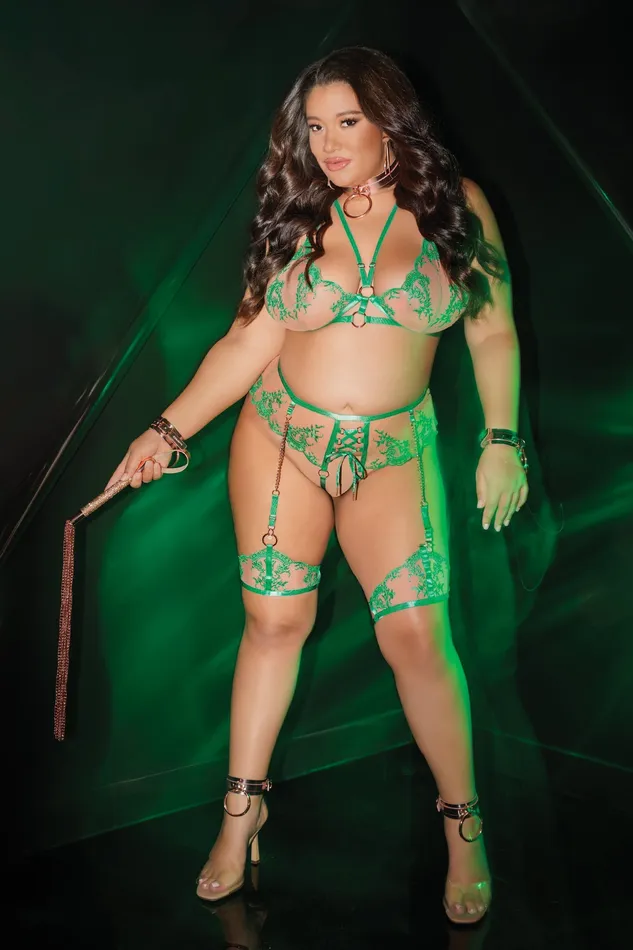 COQUETTE Coquette Green Harness Set Female Sex Toys