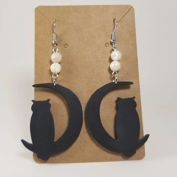Dots Cuties Vibrators Moon Owl Earrings