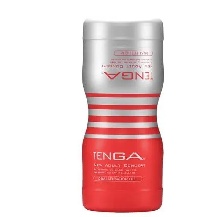 Dual Sensation Cup Tenga RedGrey Sugar Sas Vibrators