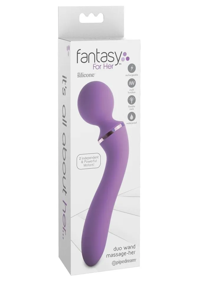 Female Sex Toys Pipedream Fantasy For Her Duo Wand MassageHer Silicone Rechargeable Waterproof