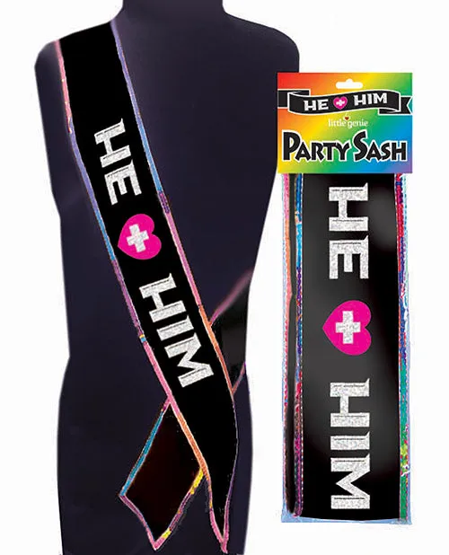 Little Genie Vibrators He Him Party Sash