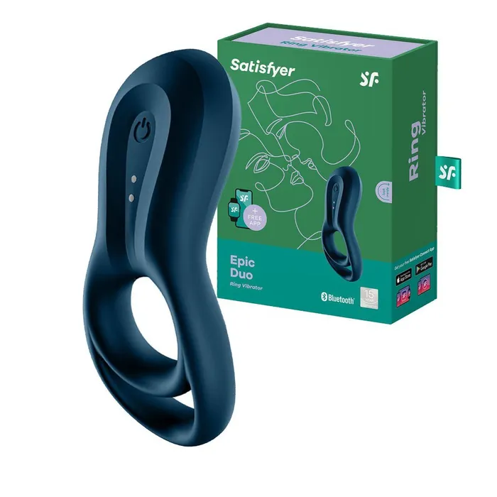 Male Sex Toys Satisfyer Epic Duo Vibrating Penis Ring SATISFYER
