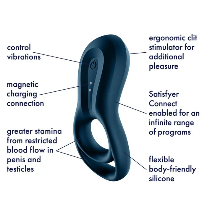Male Sex Toys Satisfyer Epic Duo Vibrating Penis Ring SATISFYER