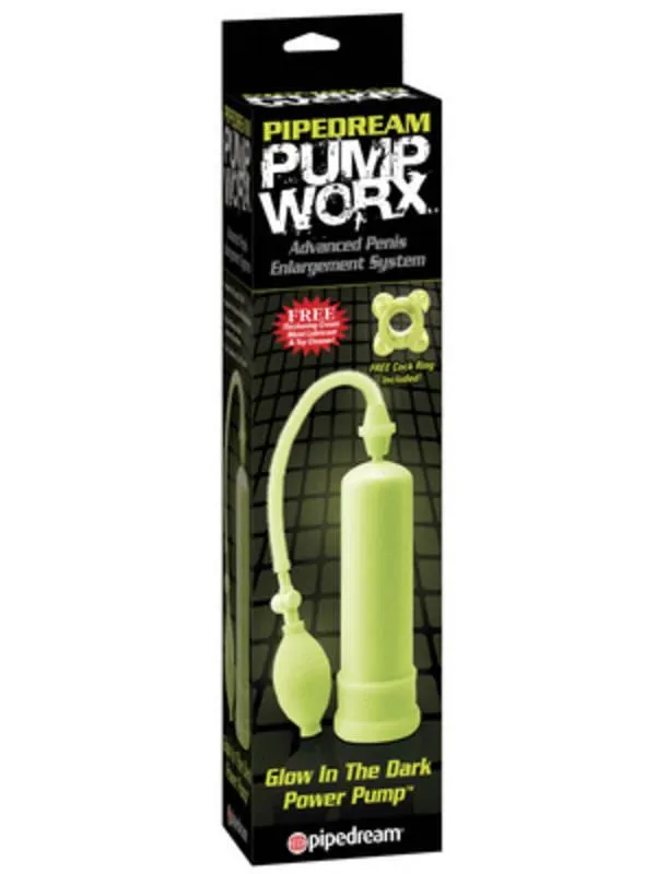 Pump Worx Series Female Sex Toys Pump Worx Power Pump Glow in the Dark
