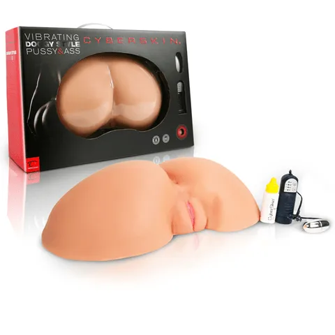 TLC Male Sex Toys Cyberskin Doggy Style Vibrating Pussy and Ass