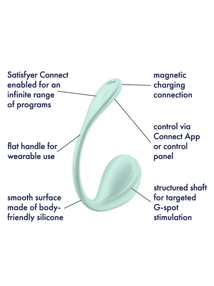 Vibrators SATISFYER Satisfyer Smooth Petal App Controlled GSpot Egg Vibrator