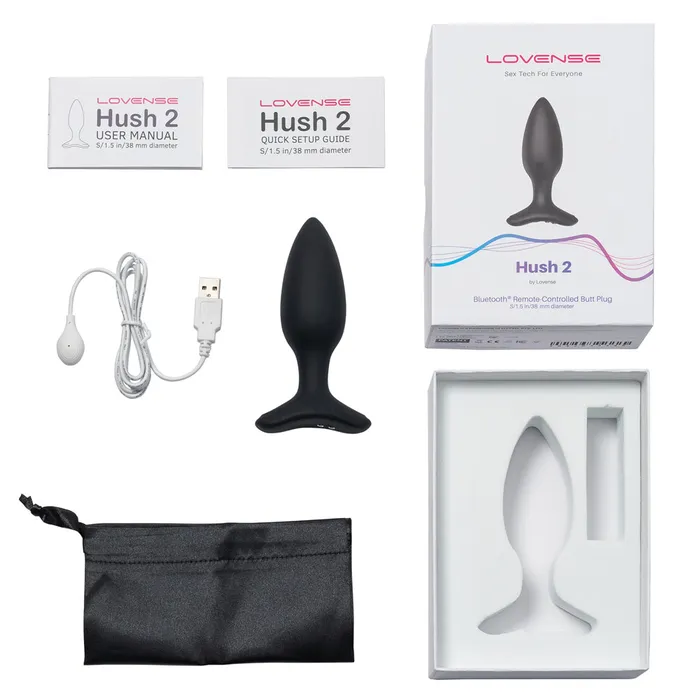 Anal Lovense Lovense Hush 2 Bluetooth Vibrating 15 Butt Plug Small
