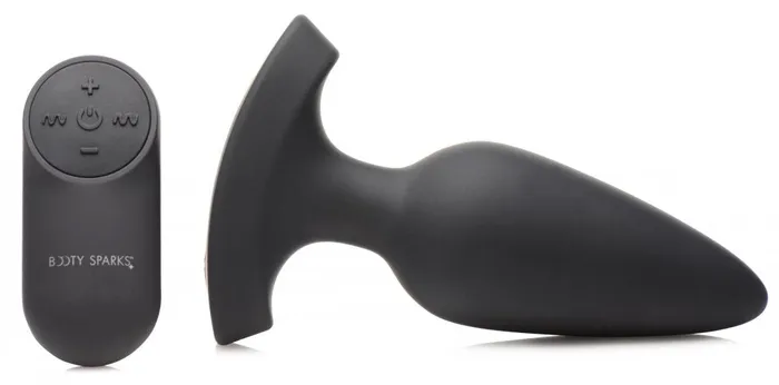 Booty Sparks Male Sex Toys 28X Laser Heart Silicone Anal Plug with Remote