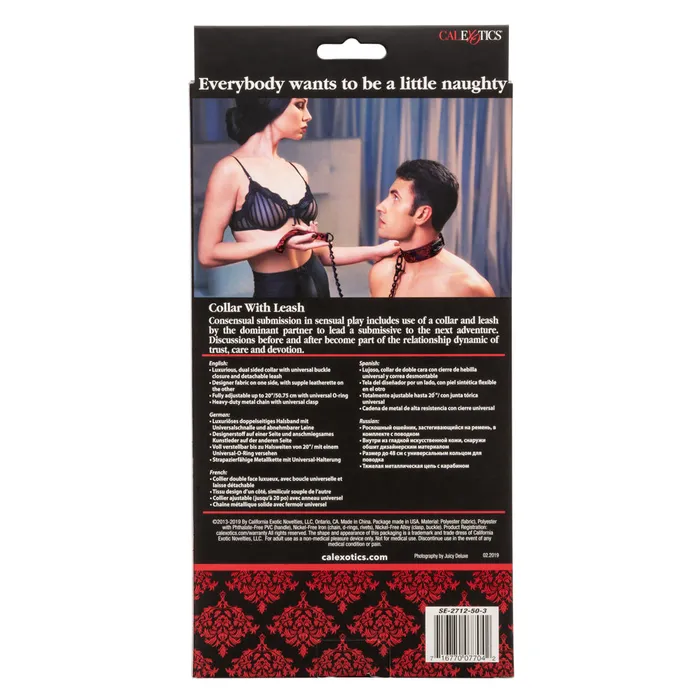 California Exotics Scandal Collar With Leash Male Sex Toys