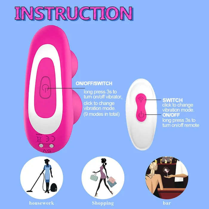 Female Sex Toys 3 in1 Invisible Wear Panties Vibrator Lusty Age