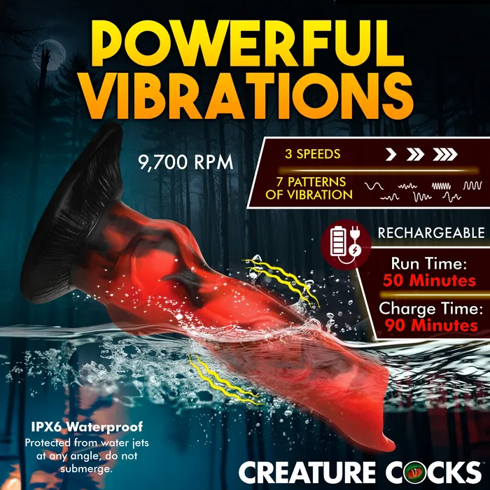 Female Sex Toys Creature Cocks Vibra Beast Vibrating Silicone Dildo