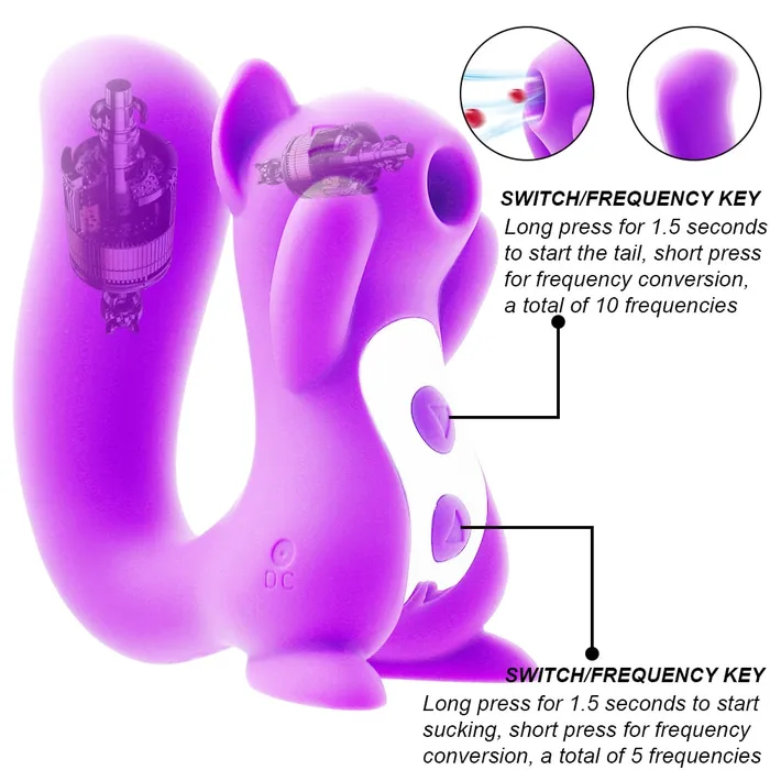 Female Sex Toys Lusty Age Squirrel Sucking Women Dildo Vibrator