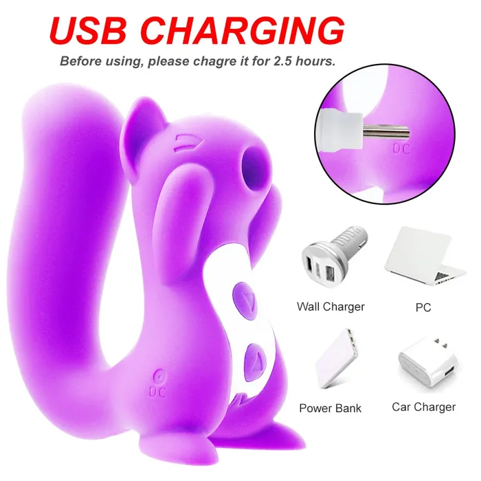 Female Sex Toys Lusty Age Squirrel Sucking Women Dildo Vibrator