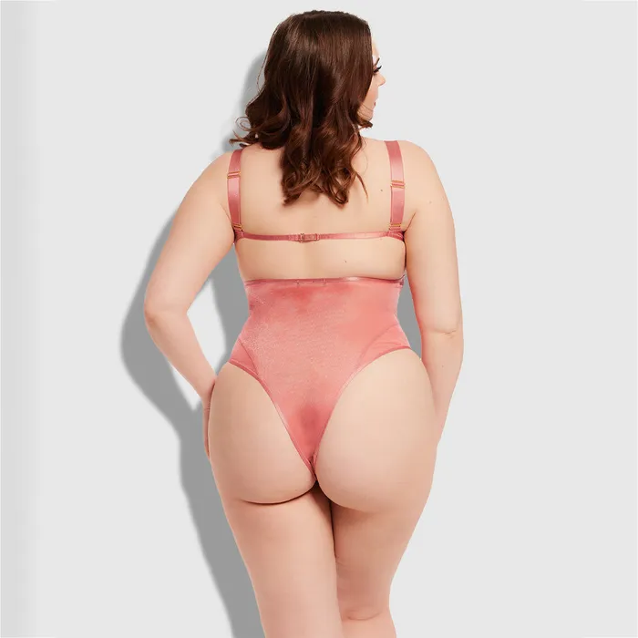 House of Desire Vibrators House of Desire Yvonne Sheer Layered Mesh Bra Bodysuit Curvy