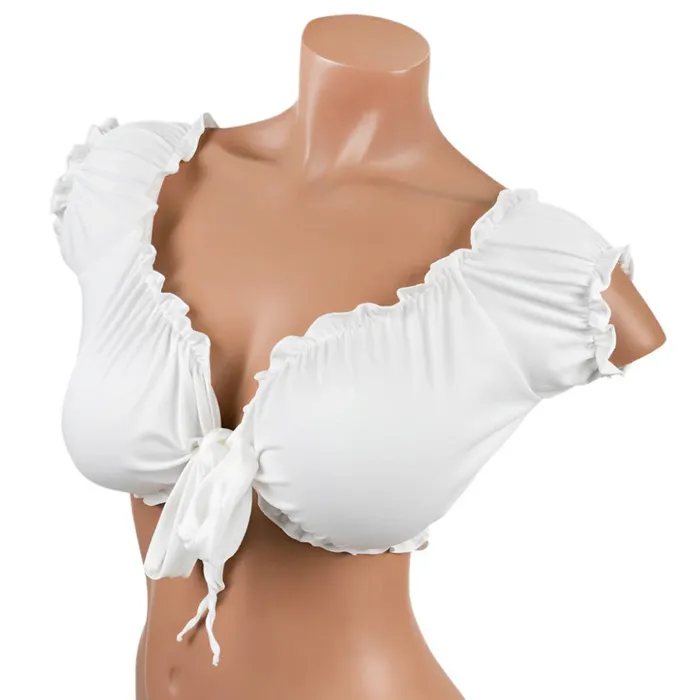 JL Intimates Vibrators Lovely Lies Ruffled TieUp Top Curvy