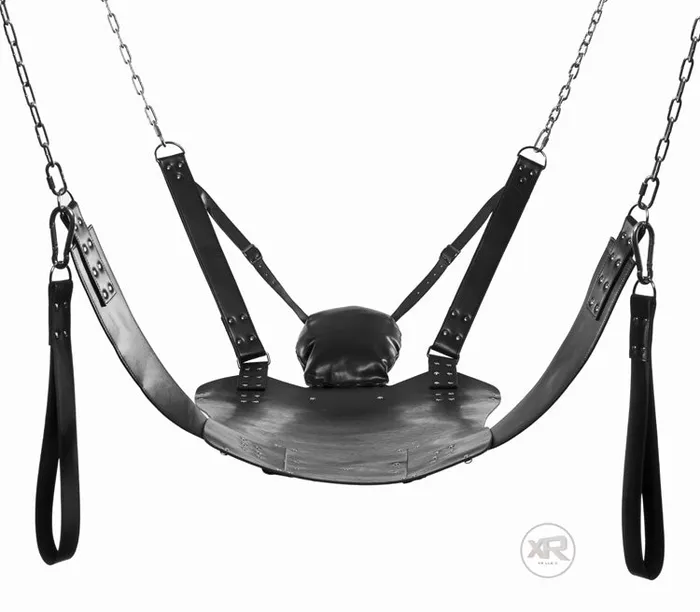 Leather Swing with Pillows and Stirrups STRICT Restraints