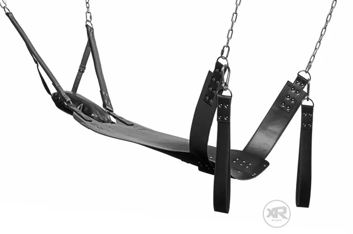Leather Swing with Pillows and Stirrups STRICT Restraints