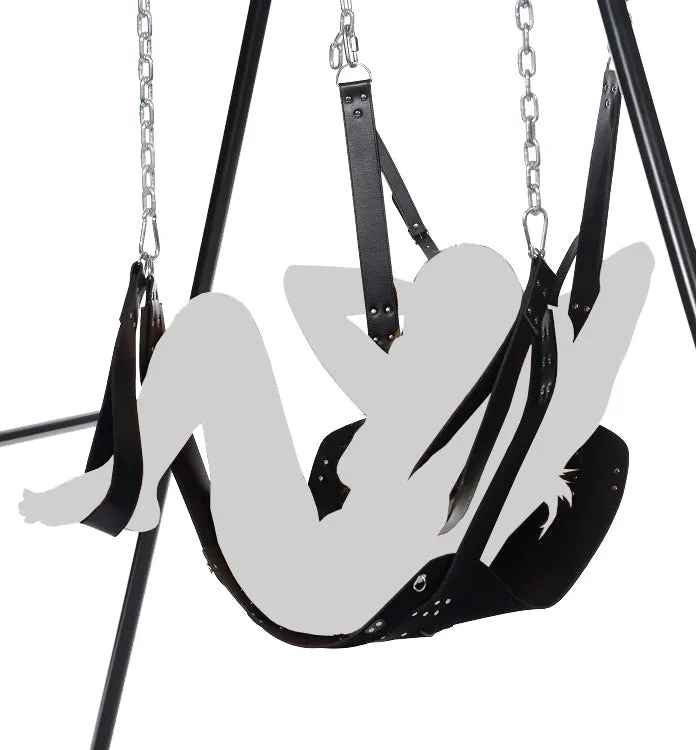 Leather Swing with Pillows and Stirrups STRICT Restraints