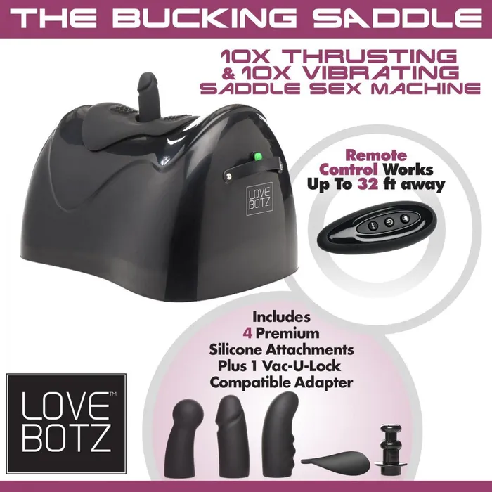 LoveBotz Female Sex Toys The Bucking Saddle 10X Thrusting and Vibrating Saddle Sex Machine
