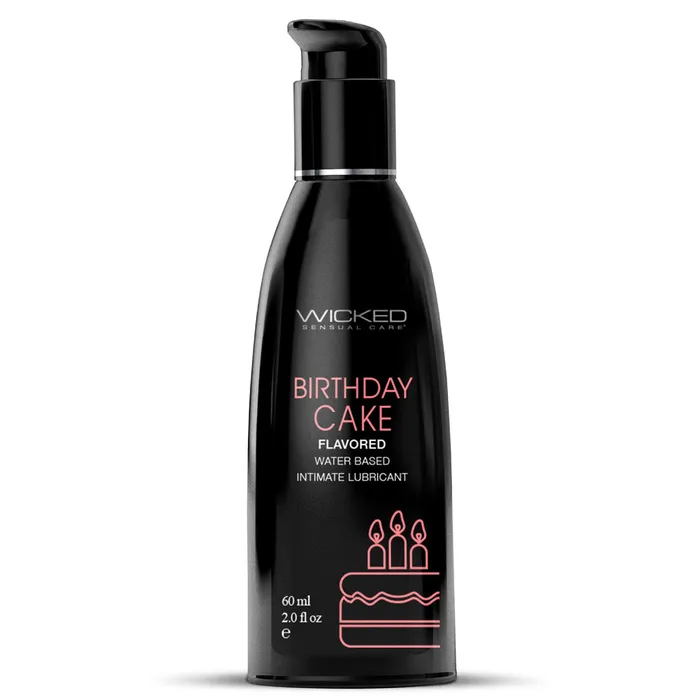 Lubricants Wicked Aqua Flavoured WaterBased Lubricant Birthday Cake Wicked Lubricants Wicked Aqua Flavoured WaterBased Lubricant Birthday Cake Wicked