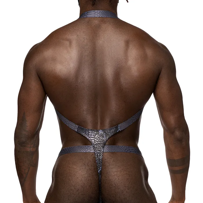 Male Power SNaked Snakeskin Print Shoulder Sling Harness Thong Male Power Male Sex Toys