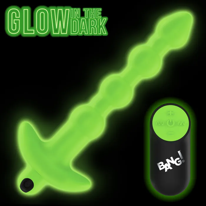 Male Sex Toys Bang GlowintheDark Silicone Anal Beads