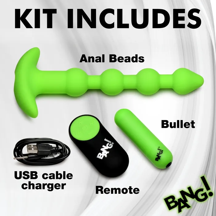 Male Sex Toys Bang GlowintheDark Silicone Anal Beads