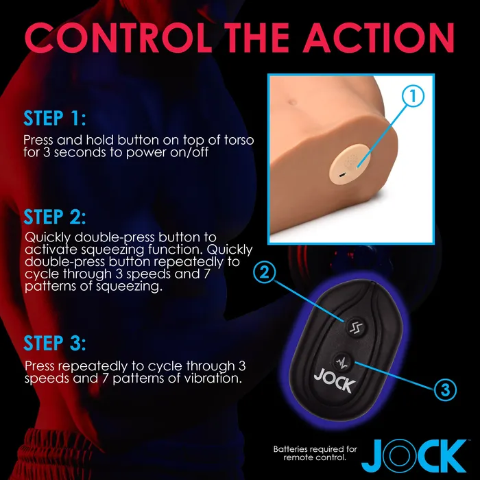 Male Sex Toys Curve Toys JOCK AutoSqueezing Vibrating Male Masturbator