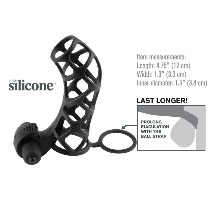 Male Sex Toys Pipedream Fantasy XTensions Vibrating Extreme Silicone Power Cage