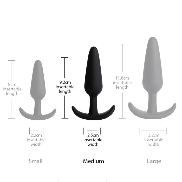 Male Sex Toys Sexyland Sexyland Cadet Slimline Silicone Butt Plug Medium