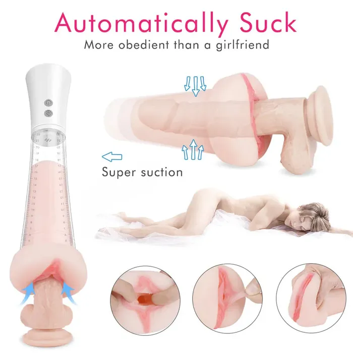 Male Sex Toys Xinghaoya 2In1 Realistic Penis Pump Masturbator Male Sex Toys Xinghaoya 2In1 Realistic Penis Pump Masturbator