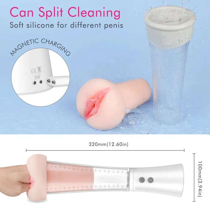 Male Sex Toys Xinghaoya 2In1 Realistic Penis Pump Masturbator Male Sex Toys Xinghaoya 2In1 Realistic Penis Pump Masturbator