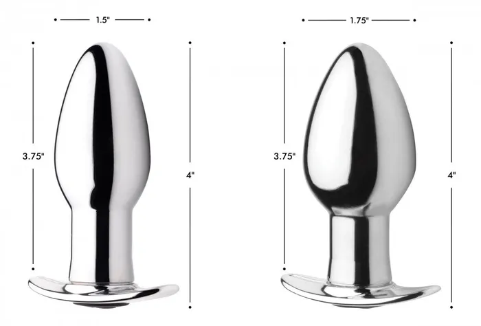 Master Series Male Sex Toys Chrome Blast 7X Rechargeable Butt Plug with Remote Control