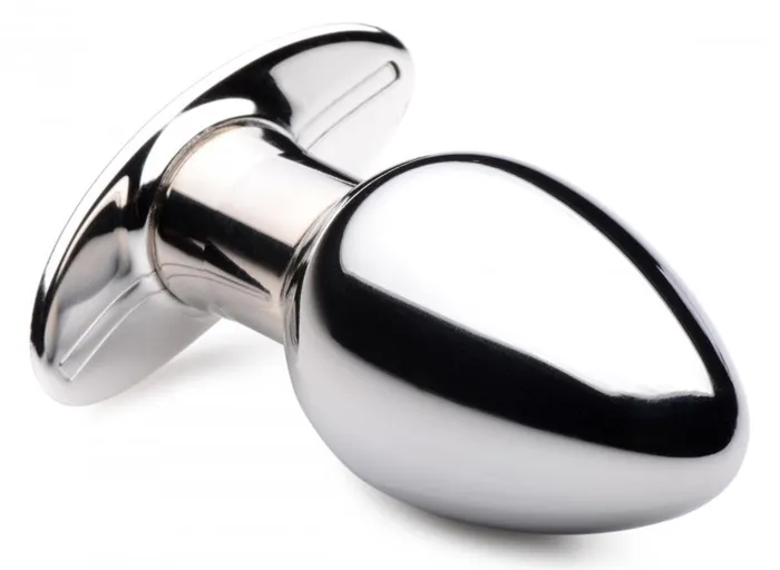 Master Series Male Sex Toys Chrome Blast 7X Rechargeable Butt Plug with Remote Control