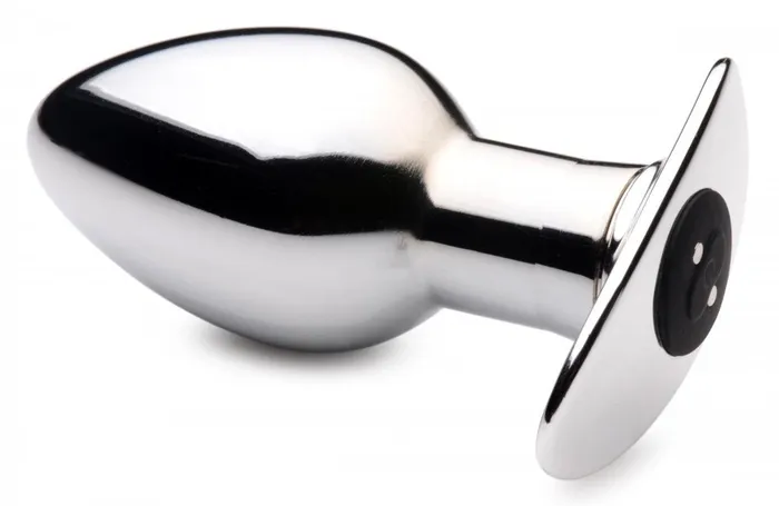 Master Series Male Sex Toys Chrome Blast 7X Rechargeable Butt Plug with Remote Control