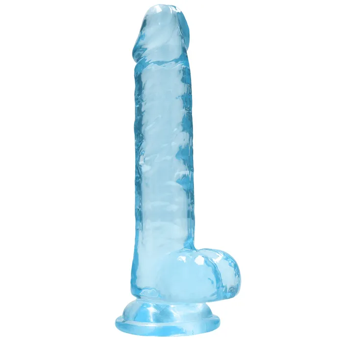 RealRock 7 Crystal Clear Realistic Dildo With Balls Suction Cup Shots Media Female Sex Toys