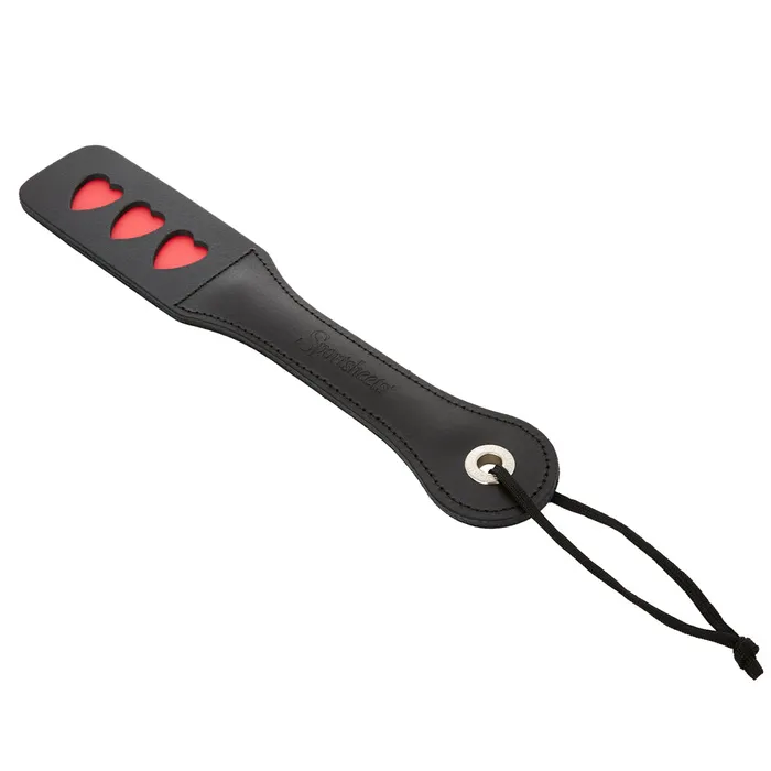Sportsheets Vibrators Sportsheets Leather Triple Heart Impression Paddle