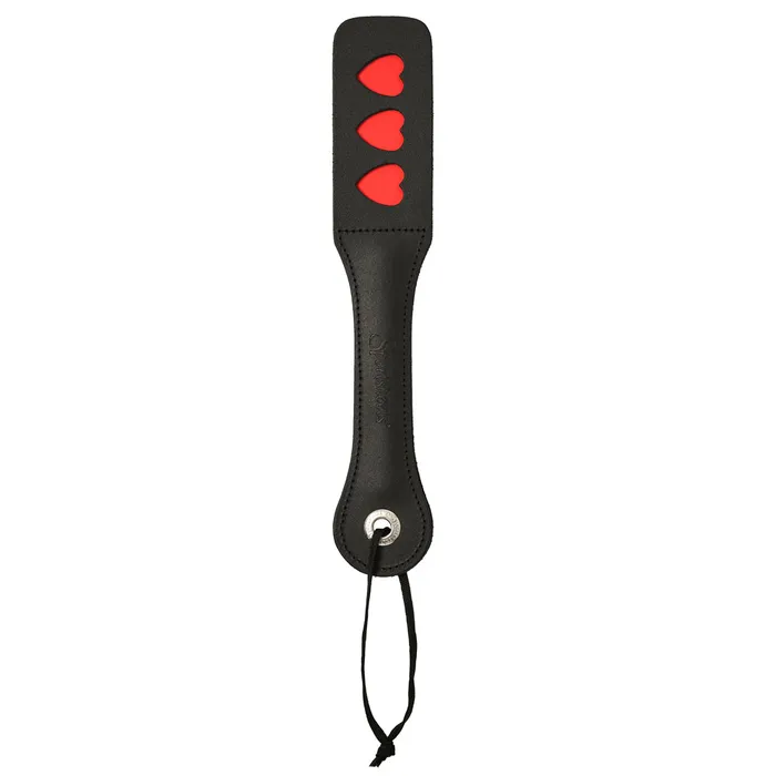 Sportsheets Vibrators Sportsheets Leather Triple Heart Impression Paddle