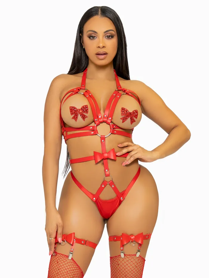 2024 Holiday Sale Specials Convertible Vegan Leather ORing Small Red Restraints