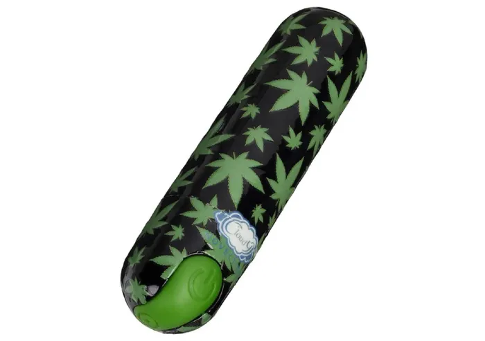 420 Stubby Vibe Cannabis Leaf Blackgreen Cloud 9 Novelties Vibrators